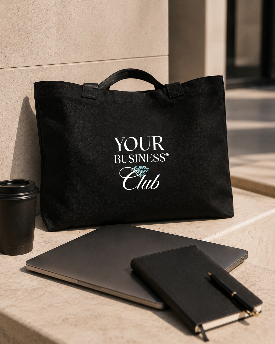 Shopping bag YOUR BUSINESS CLUB black