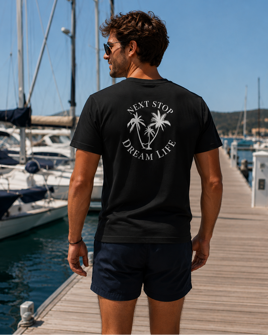 Unisex T-Shirt Next Stop Dream Life Black