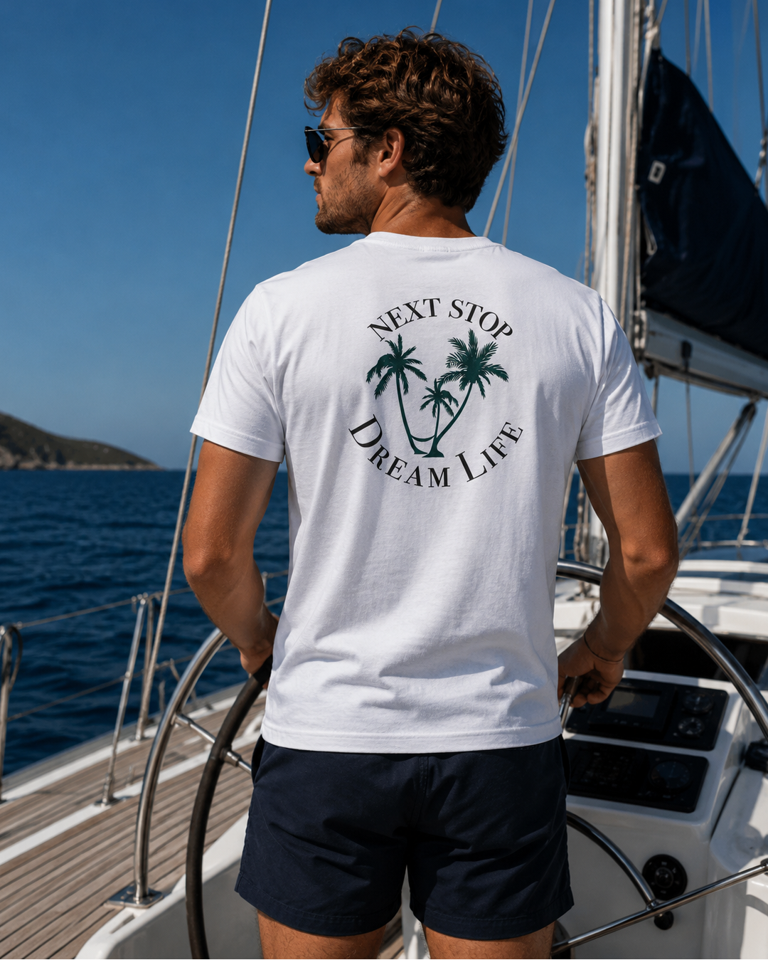 Unisex T-Shirt Next Stop Dream Life White