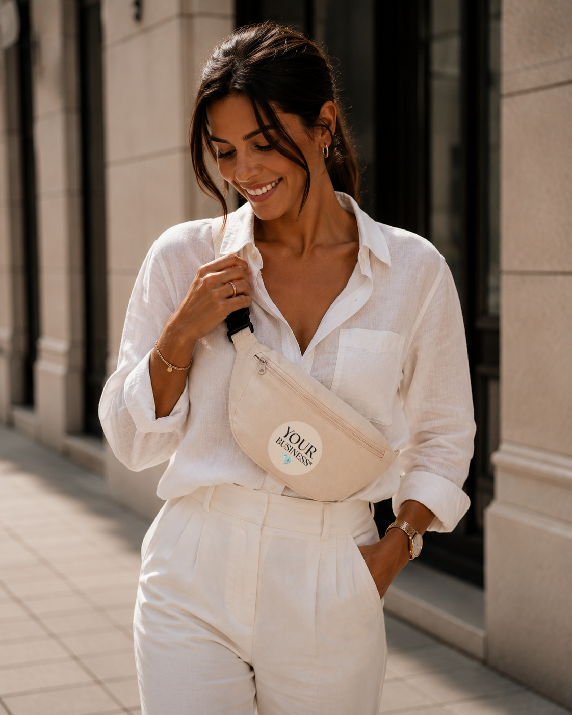 Hip Bag YOUR BUSINESS natural