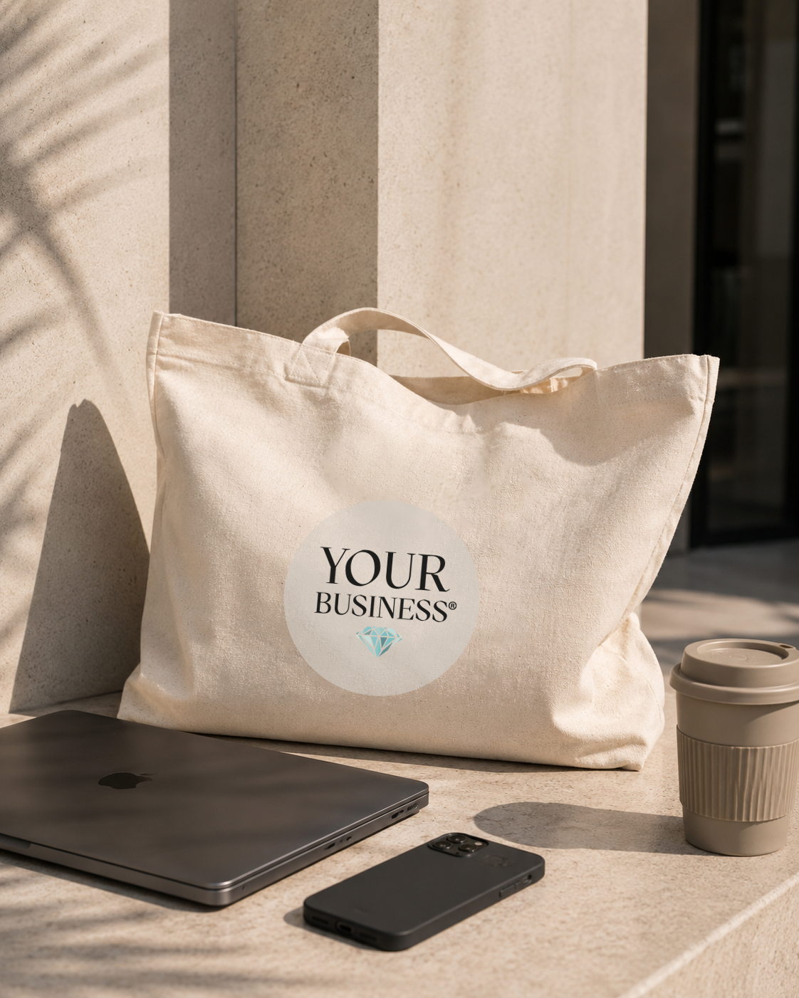 Shopping bag YOUR BUSINESS natural