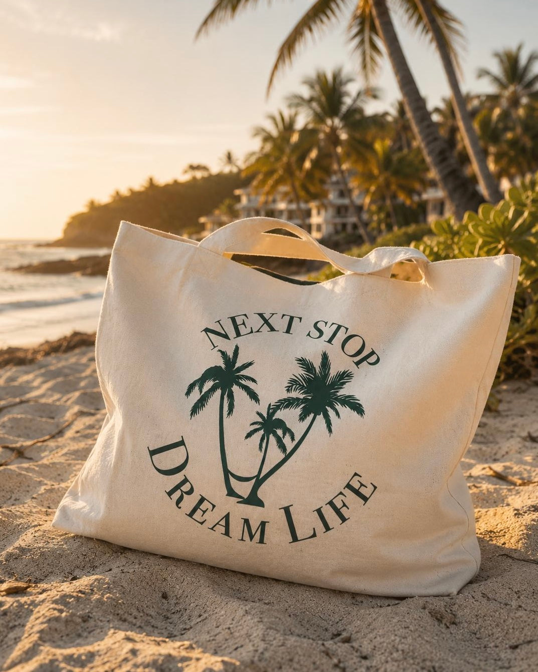 Shopping bag Next Stop Dream Life natural